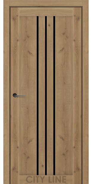 Межкомнатные двери CityLine Express ROCKY korfad-express-rocky-dub-boston-bravo-collection-s-cernym-steklom